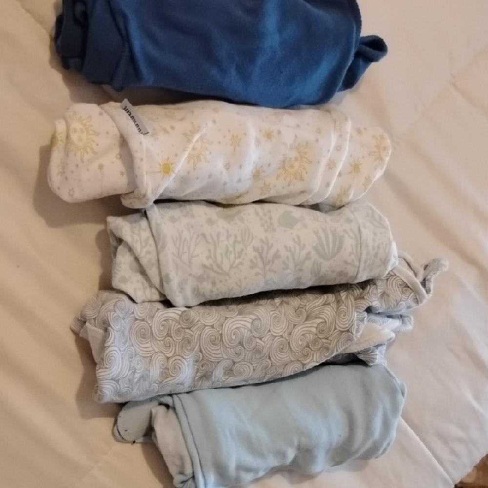 Pack Of Five Velcro Swaddles